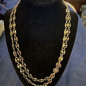 Elegant Silver Tone Chain Necklace